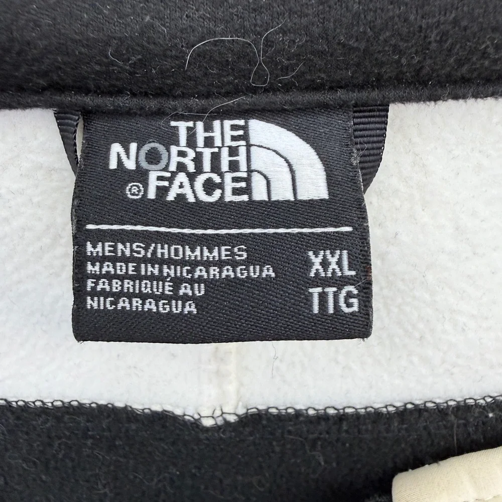 The North Face Softshell Jacket Mens XXL Black Cream Full Zip Fleece Lined